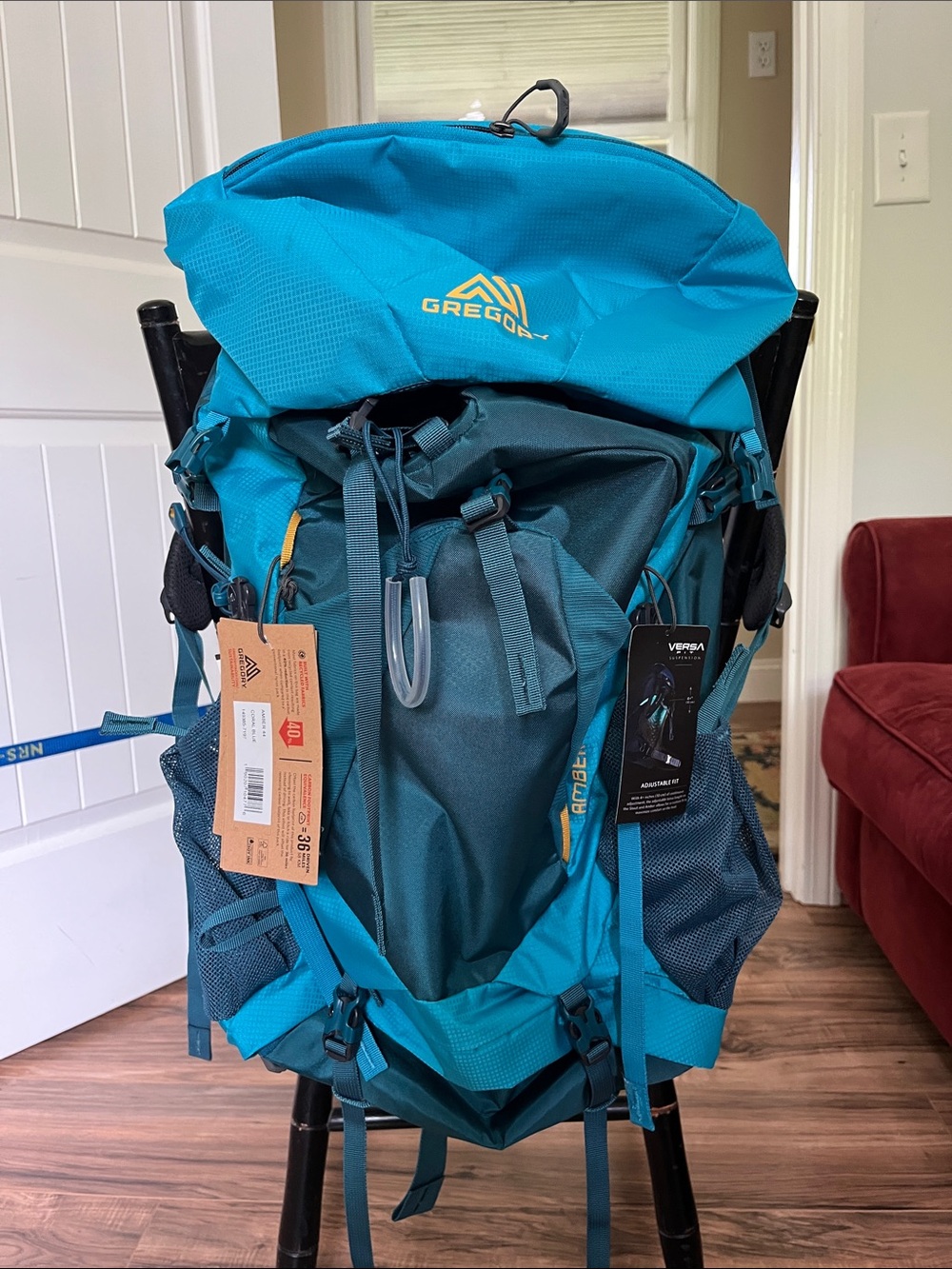 Amber 44L Gregory Blue-Teal Technical Hiking Pack